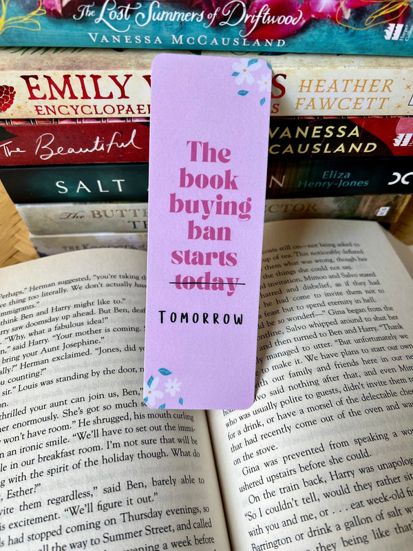 The Book Buying Ban Starts Tomorrow Bookmark